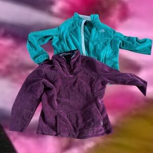 The North Face Osito Teal and Purple Fleece Jackets Bundle of 2!!